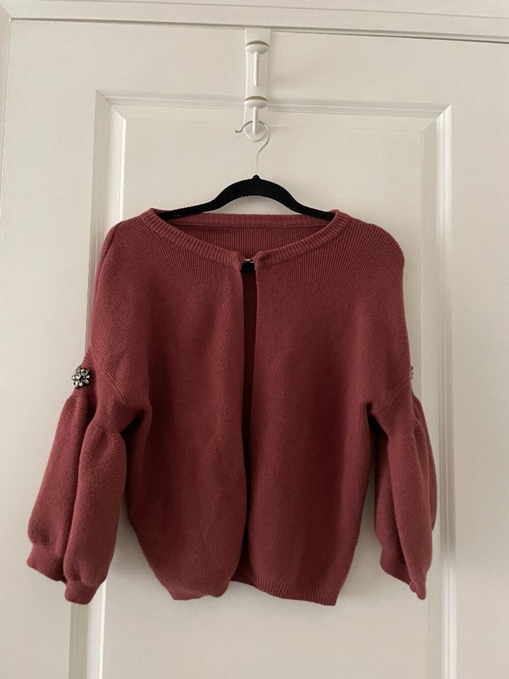 Pink Cardigan with Jewelled Sleeves